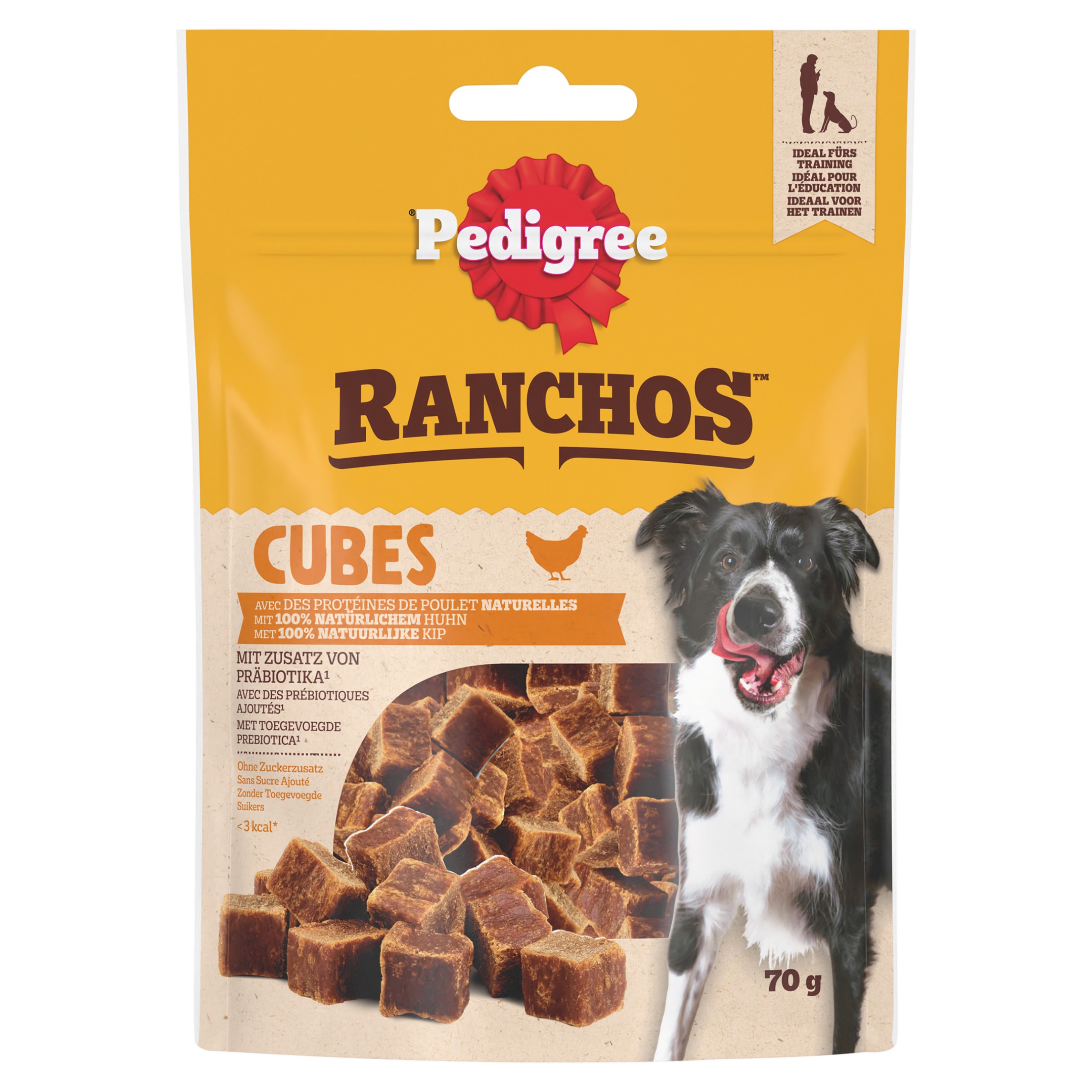 Pedigree Snack Ranchos Cubes 70 g Kip Beloningssnack