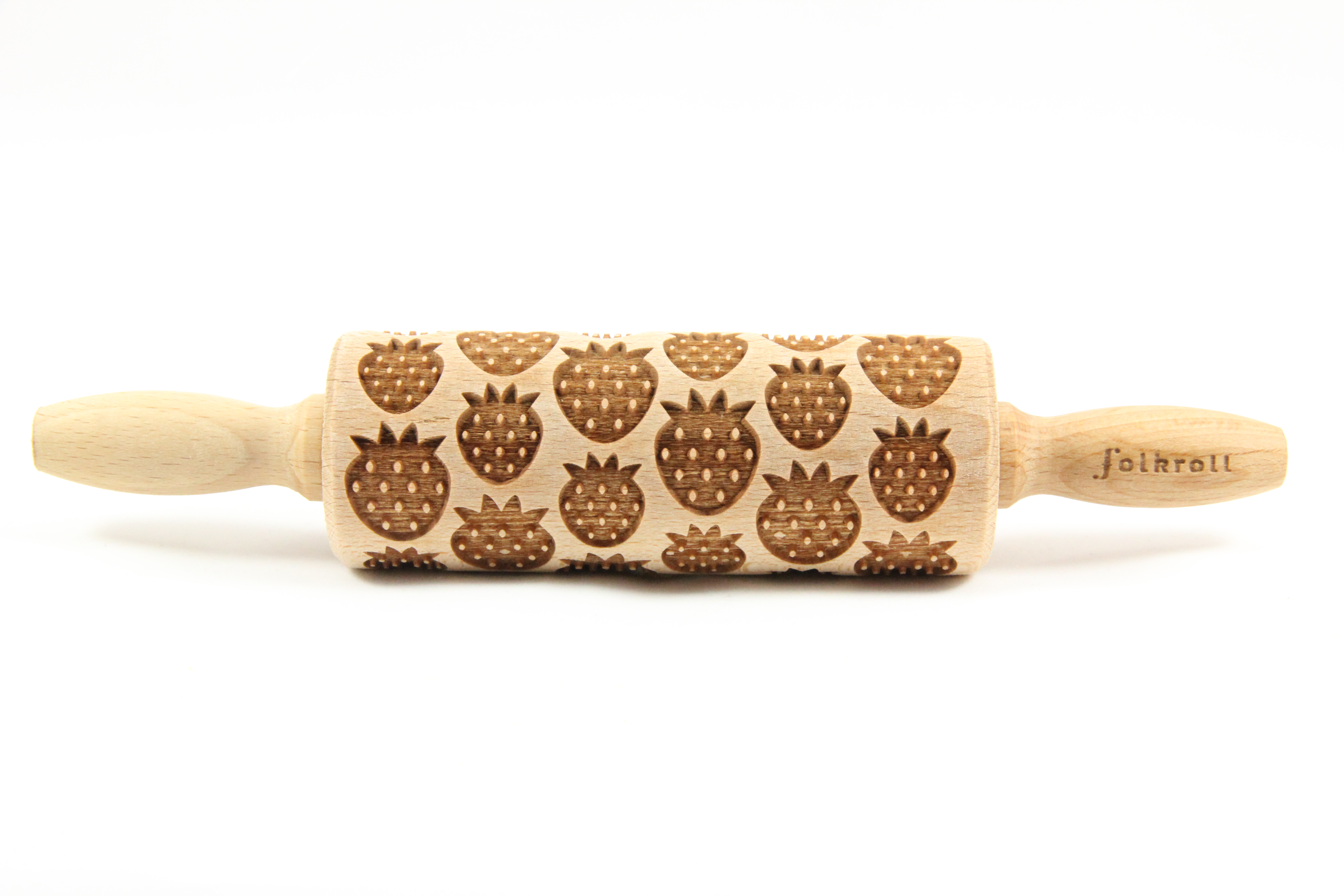 Folkroll Deegrol Junior Aardbeien - 23x4.5cm - Hout