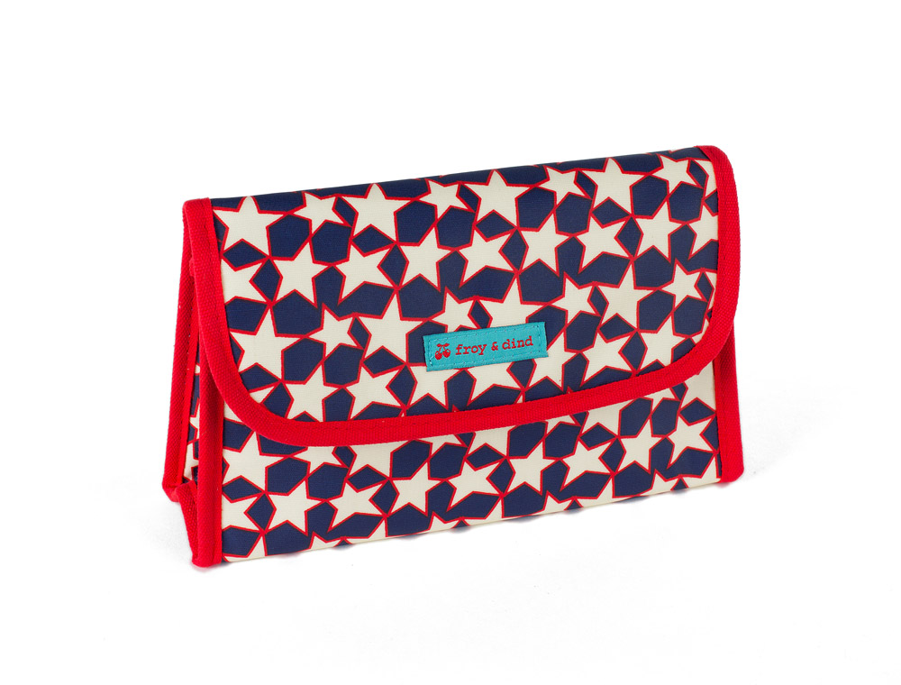 MAKE-UP TAS - 23x13x7cm FROY & DIND - STARS NIGHTBLUE