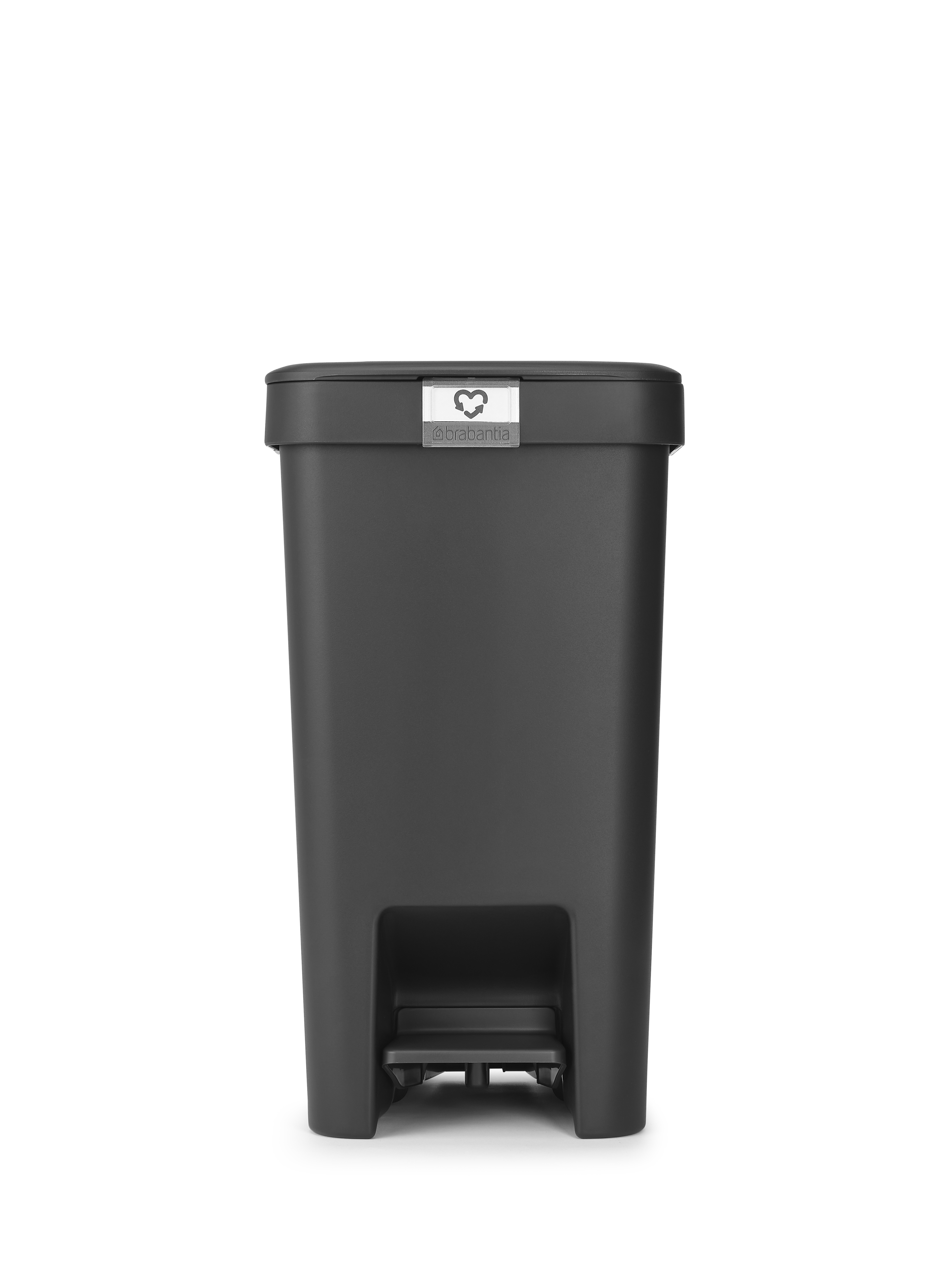 Brabantia Pedaalemmer Stepup 16l Dark Grey Recycled Plastic - 29.6x22.3x41 cm