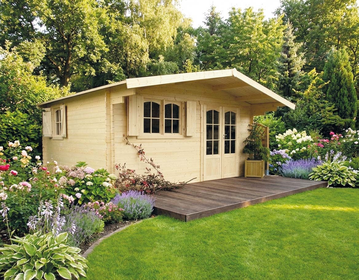 Solid Tuinhuis Chambery 
4780 x  4180 - 986 mm 
40 mm - Geïmpregneerd