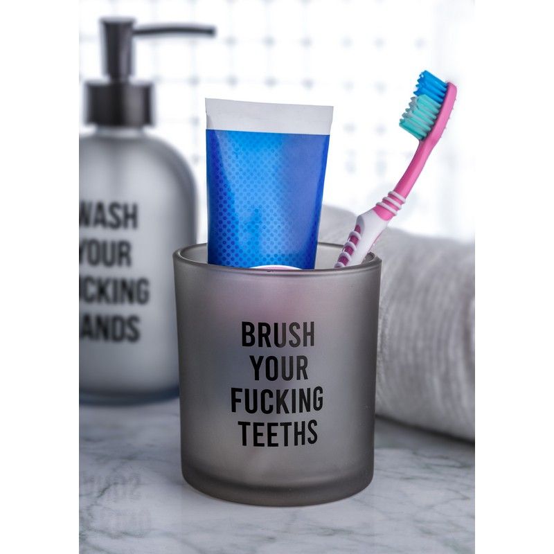 Fisura Tandenborstelhouder Brush Your Fucking Teeth 8x9 cm Fisura Tandenborstelhouder Brush Your Fucking Teeth 8x9 cm