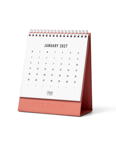 Letts Bureaukalender 2027 Clay 15x18 cm