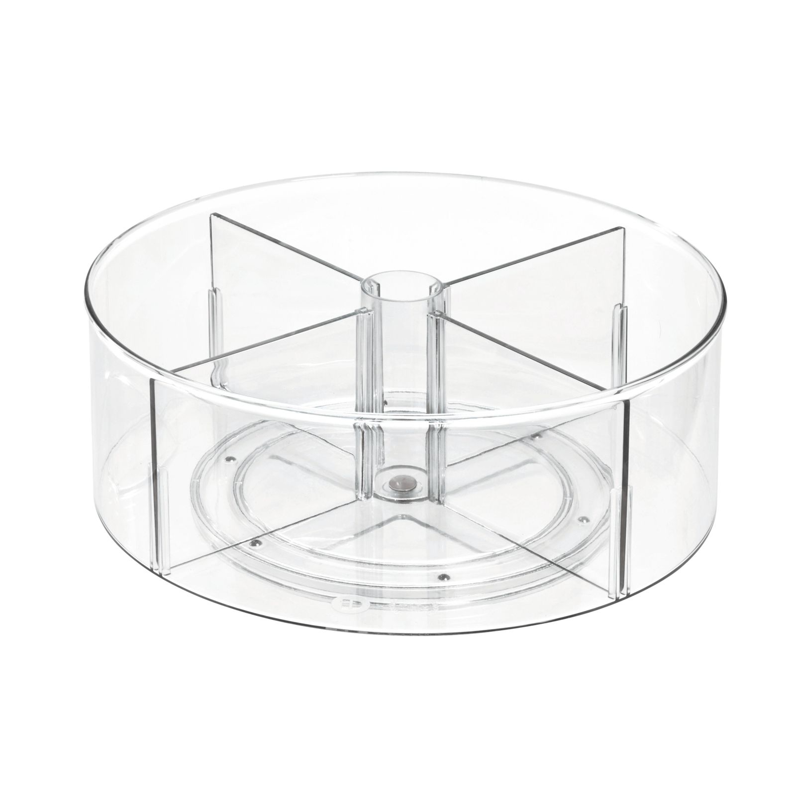 iDesign Draaiplateau The Home Edit Transparant - 29x11 cm - met Vakken