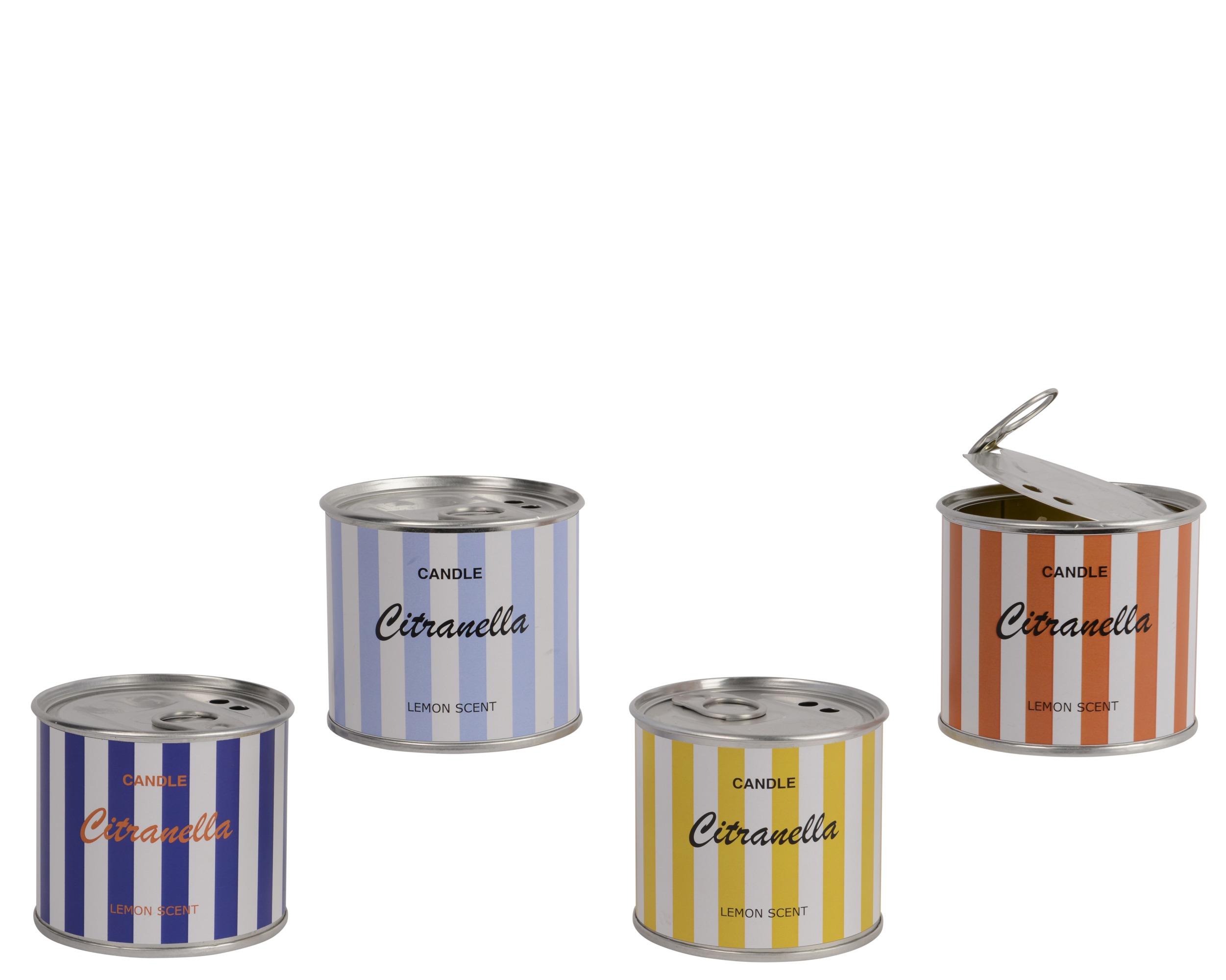 Citronella Kaars 7.7x6.6 cm - Outdoor - 12 Branduren - assorti - prijs per stuk