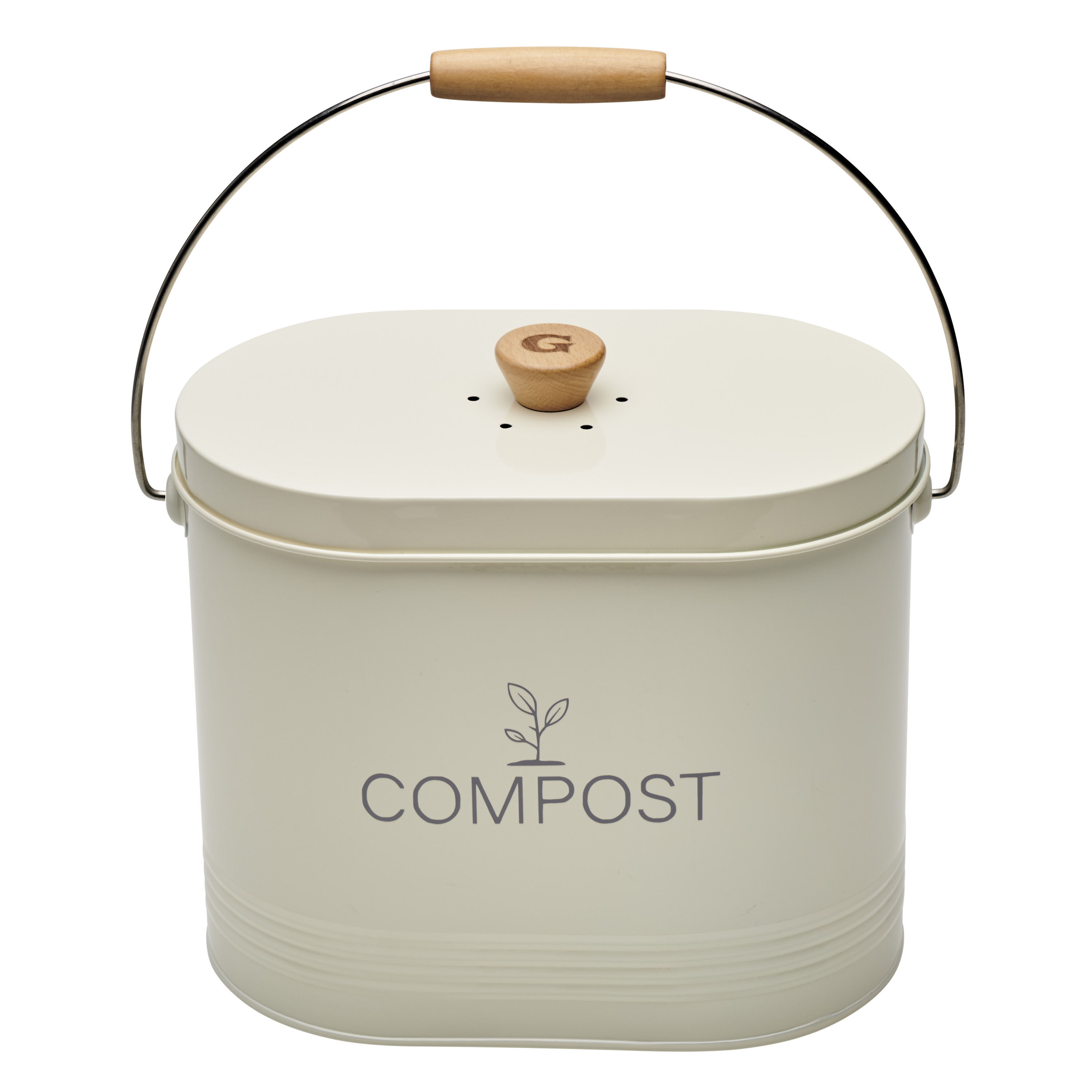 Guillouard Compostemmer Beige 7l met Filter - Ovaal