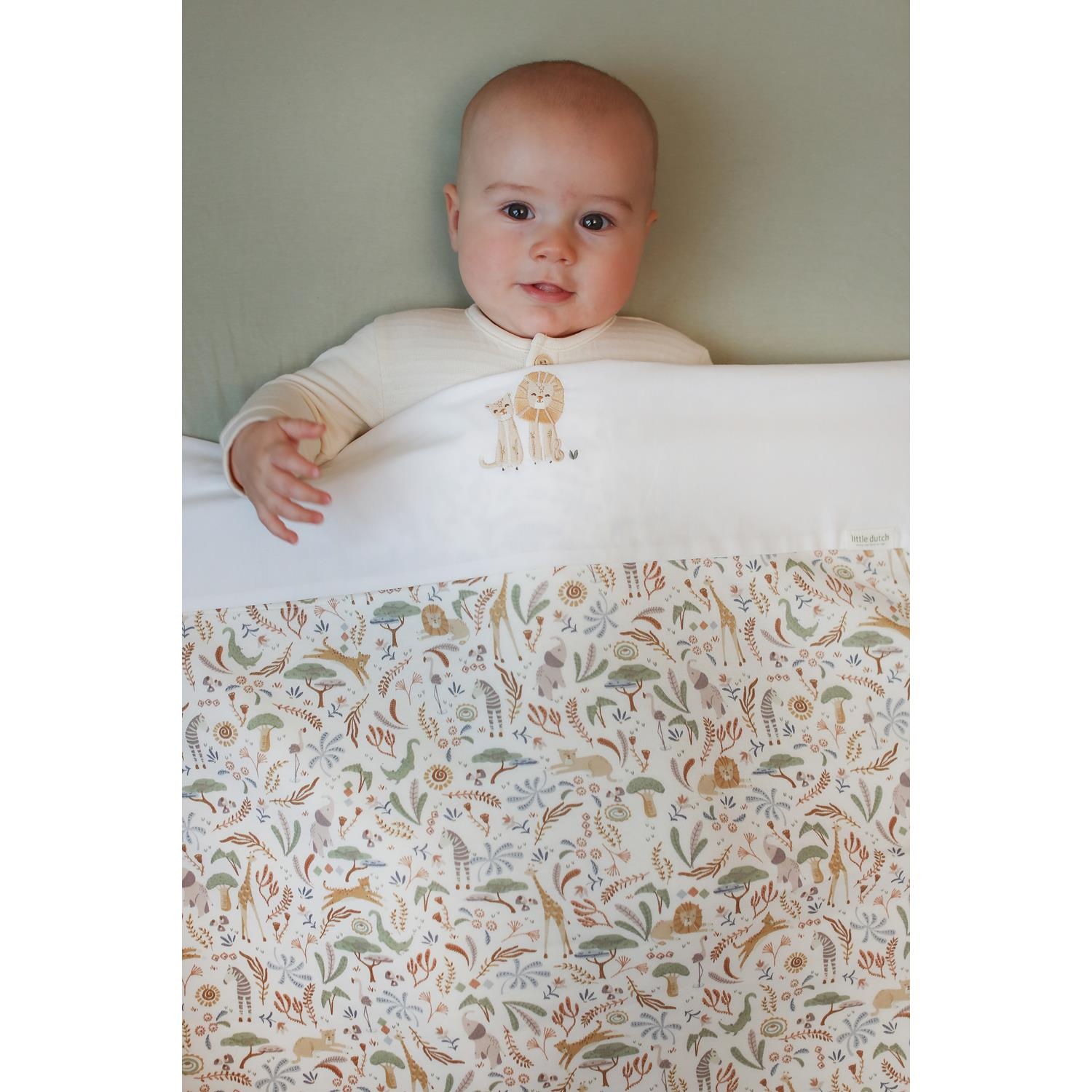 Little Dutch Deken Bed Safari Friends - Leeuw Wit 110x140 cm