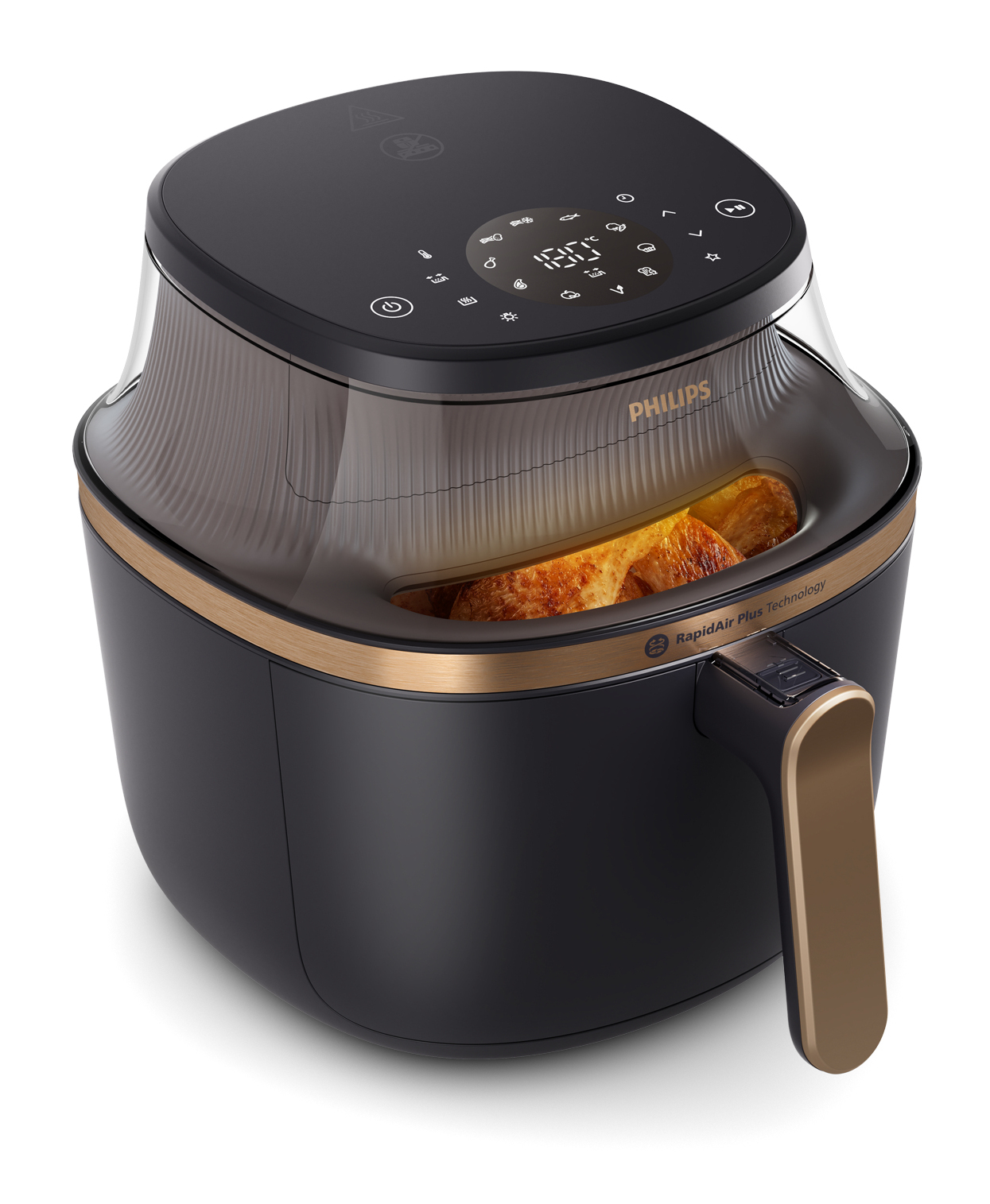 Philips Airfryer NA332/00 Rapid Air Plus  digitaal, zwart, 6.2 L. met App.