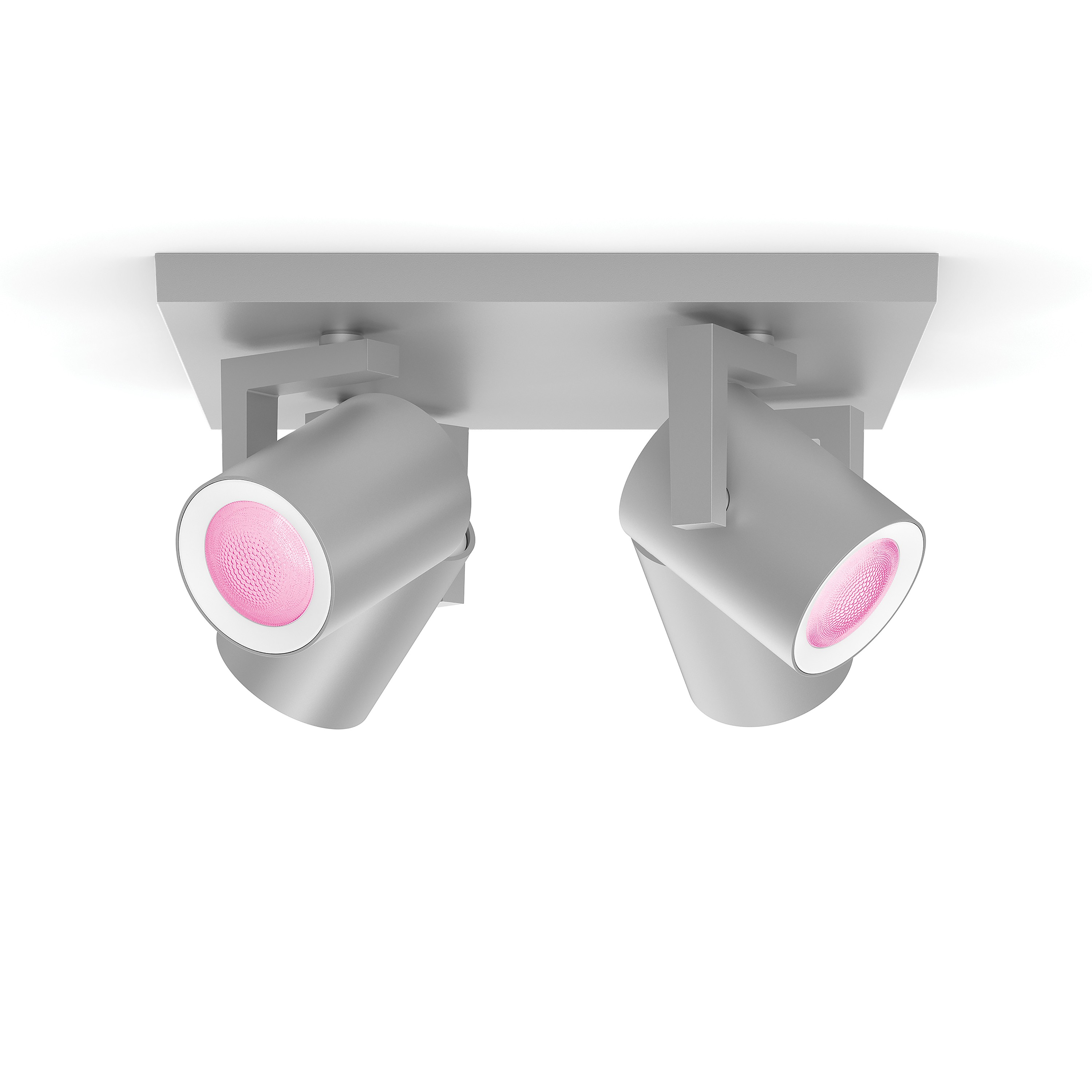 Philips Hue Opbouwspot Argenta Aluminium 4x GU10 5.7W White&Color Ambiance