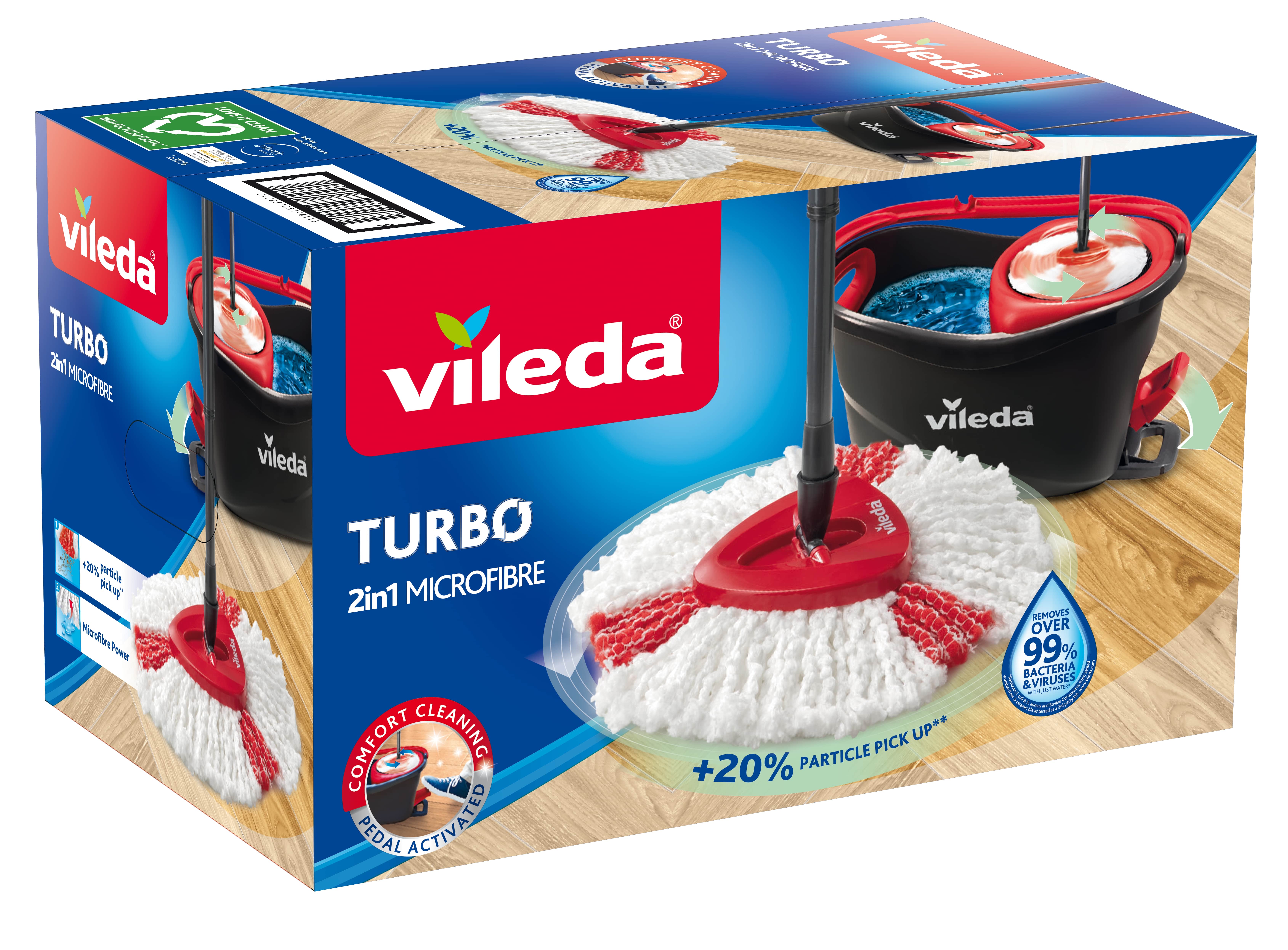 Vileda Vloerreinigingssysteem Turbo Set met Centrifugesysteem en Pedaal