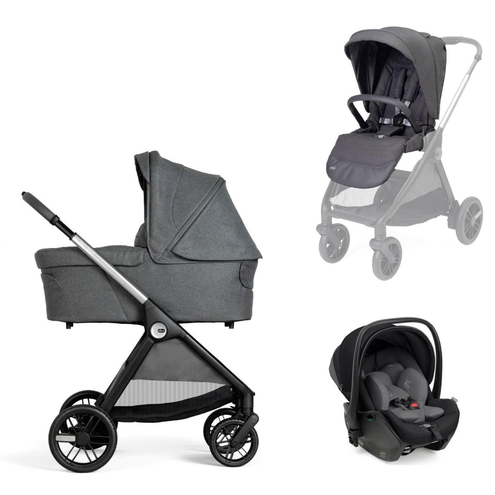 Chicco Kinderwagen Bellagio 3in1 Black Satin