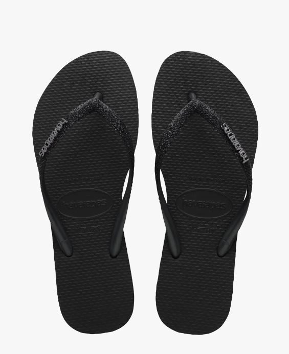 Havaianas Flip Flop Dames Slim Glitter Black/Black - maat 35/36