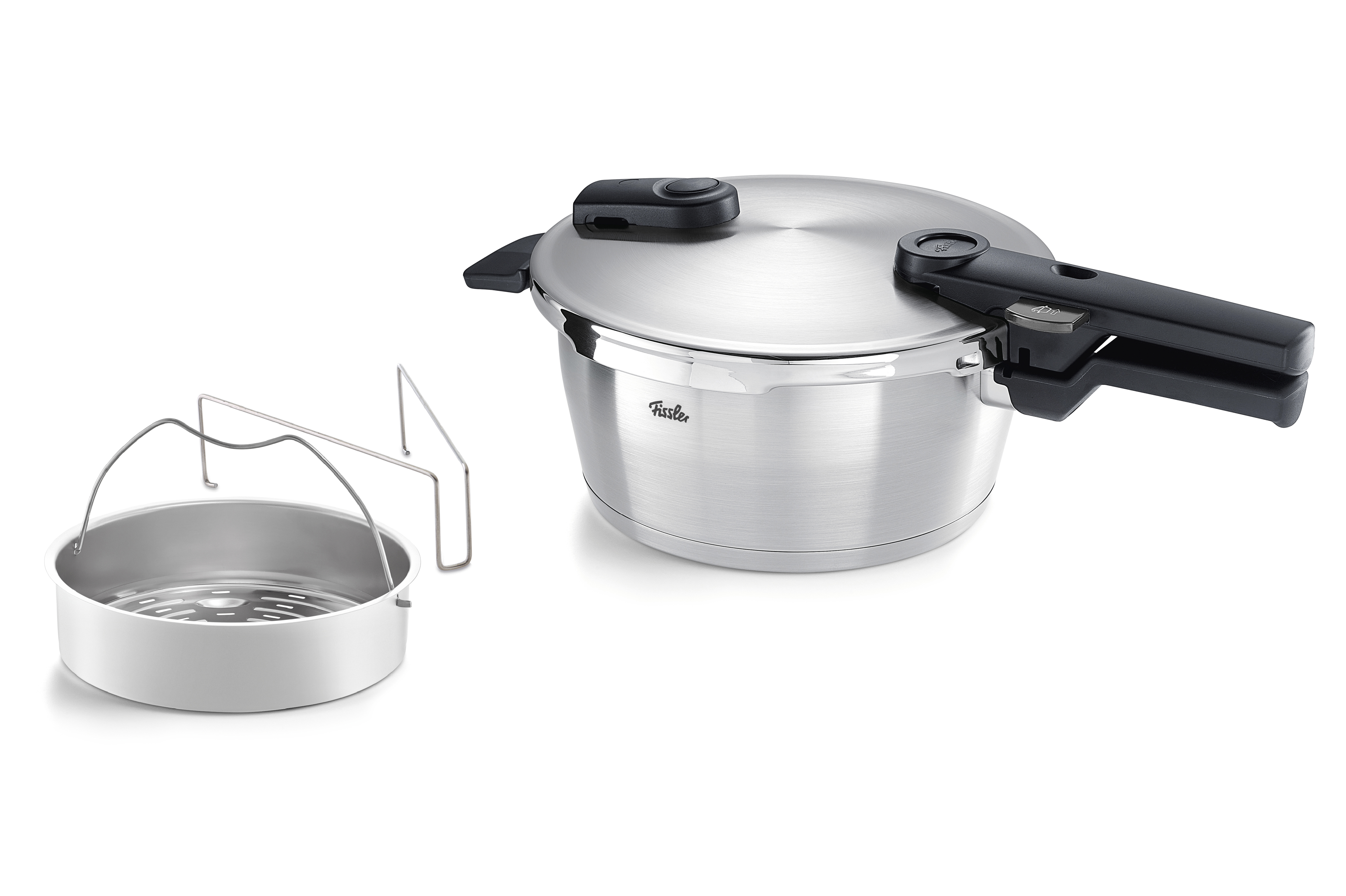 Fissler Snelkookpan Vitaquick Premium 22cm met Inzet - 3.5l - RVS - alle Vuren