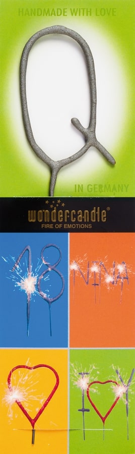 Wondercandle Classic Letter Q Grijs