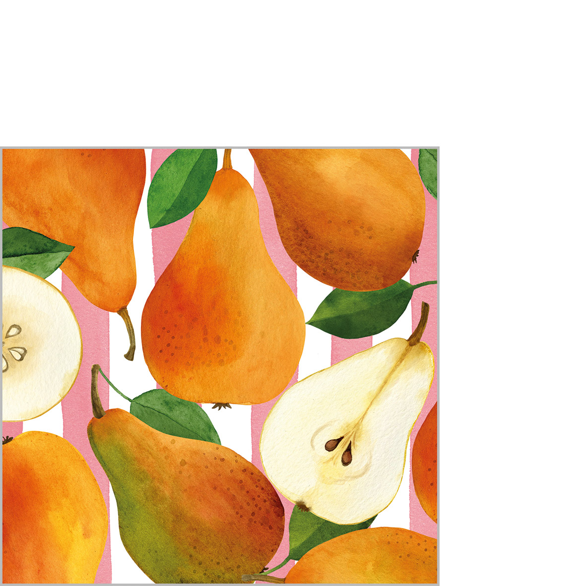 PPD Cocktailservetten Pears & Stripes 25x25 cm - 20 stuks