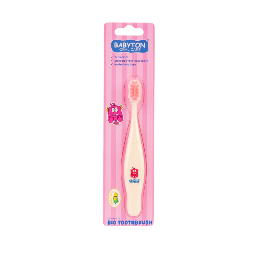 Babyton Bio Tandenborstel Roze Pinky