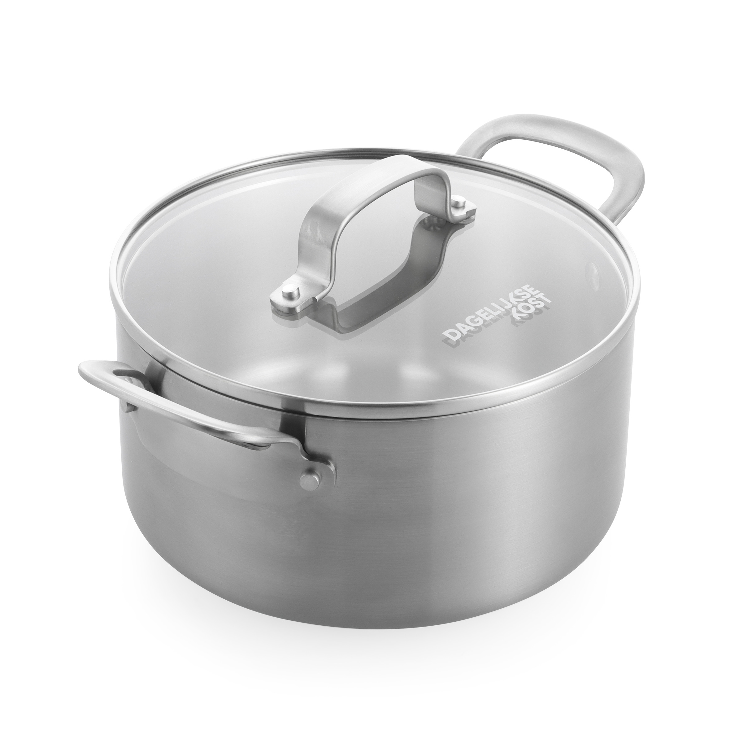 Dagelijkse Kost Kookpot Proline 3-Ply 20cm met Deksel - 3-laags RVS - 3.1l - alle Vuren