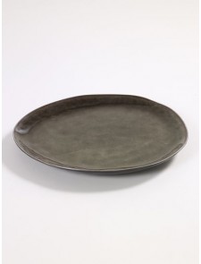 Serax Bordje Ovaal Grijs Gevlamd 28x23 cm - per stuk - by Pascale Naessens