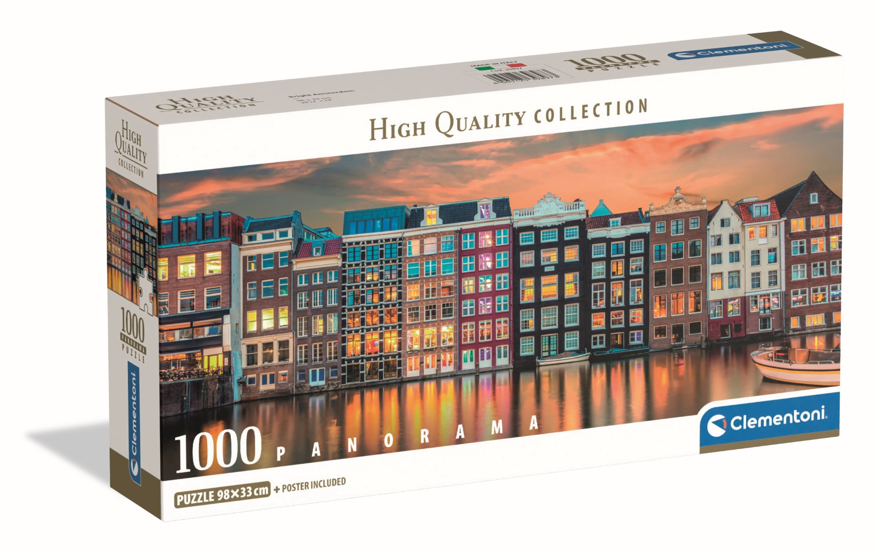 Clementoni Panorama Puzzel Bright Amsterdam 1000 Stuks