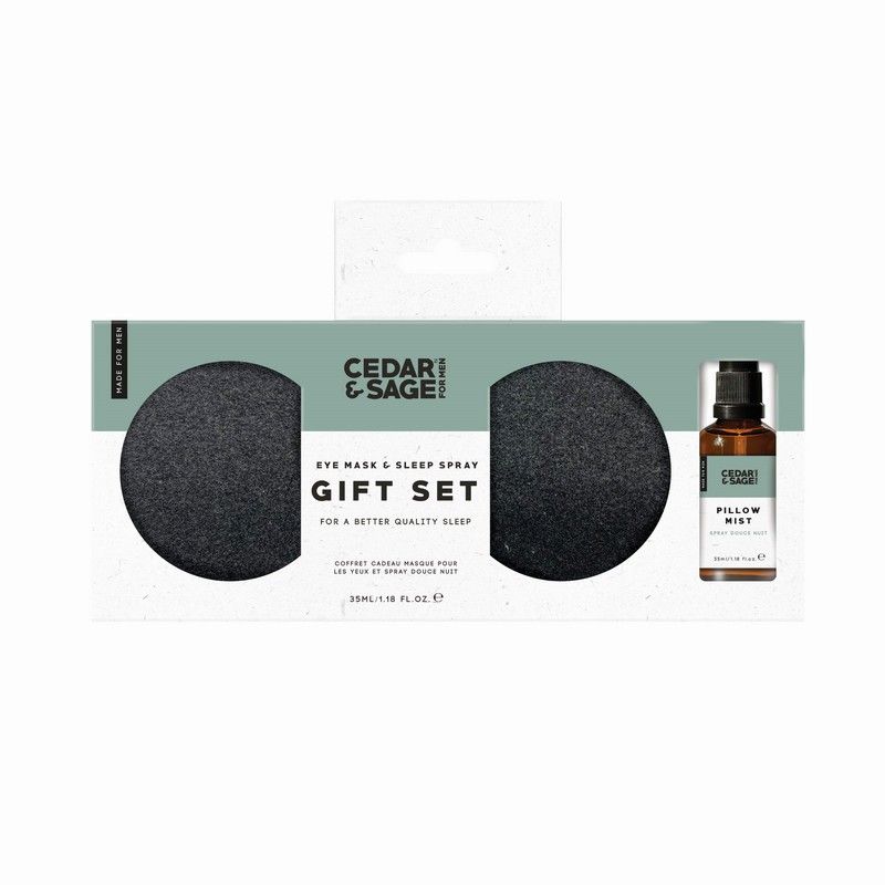 Cedar & Sage Set Oogmasker & Kussenspray Lavendel