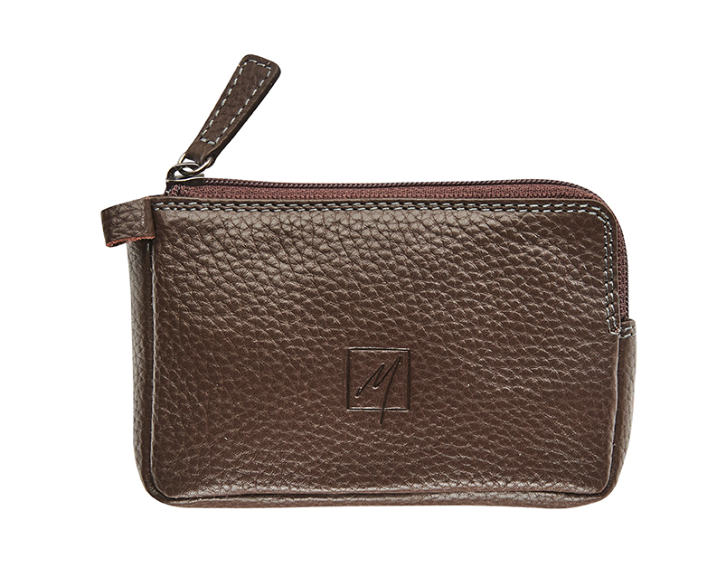 Label M Portemonnee Dakota Bruin met Sleutelzakje - 11x8 cm
