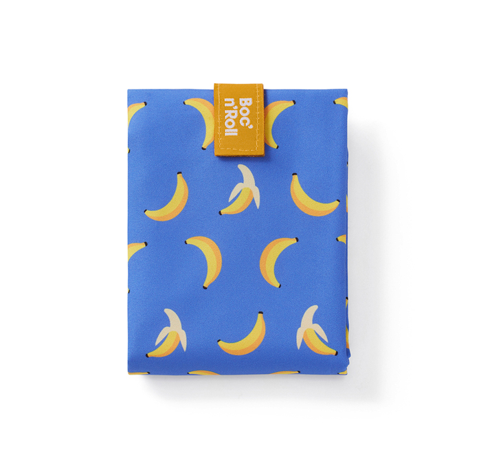 Boc'n'Roll Lunchwrap Herbruikbaar Fruits Banana  - 54x32 cm - Opgevouwen 11x15 cm - by Roll'eat