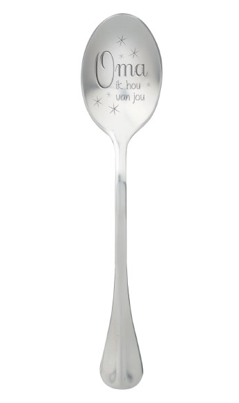 One Message Spoon Lepel met Tekst Oma Ik Hou Van Jou