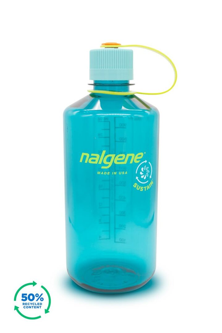 Nalgene Drinkfles Narrow-Mouth 1l Cerulean Lekvrij - Vaatwas en Diepvriesbestendig
