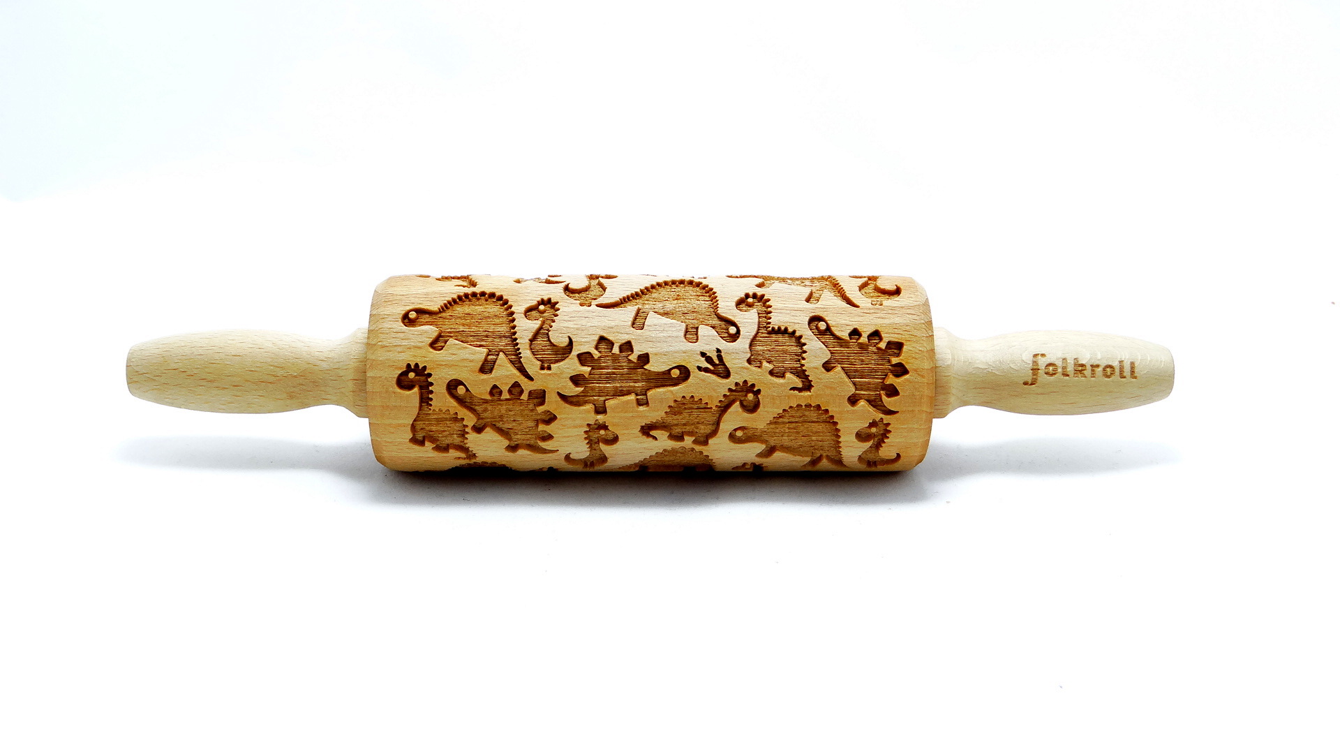 Folkroll Deegrol Junior Dinosaurus - 23x4.5 cm - Hout