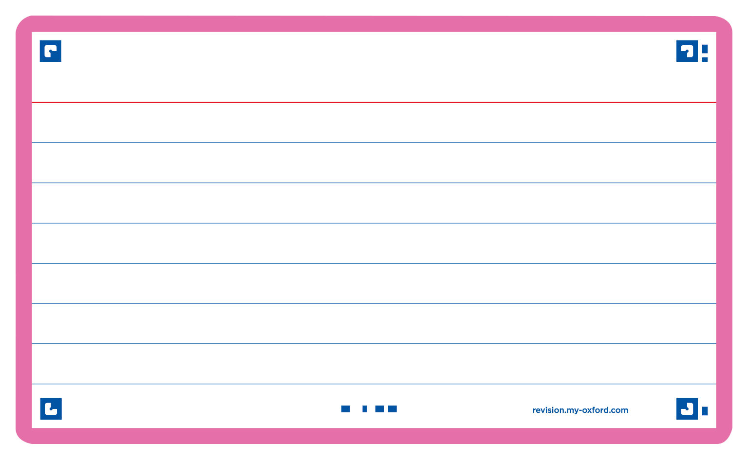 Oxford Flash 2.0 Flashcards 75x125mm Gelijnd - Fuchsia - 80 Stuks - Scribzee