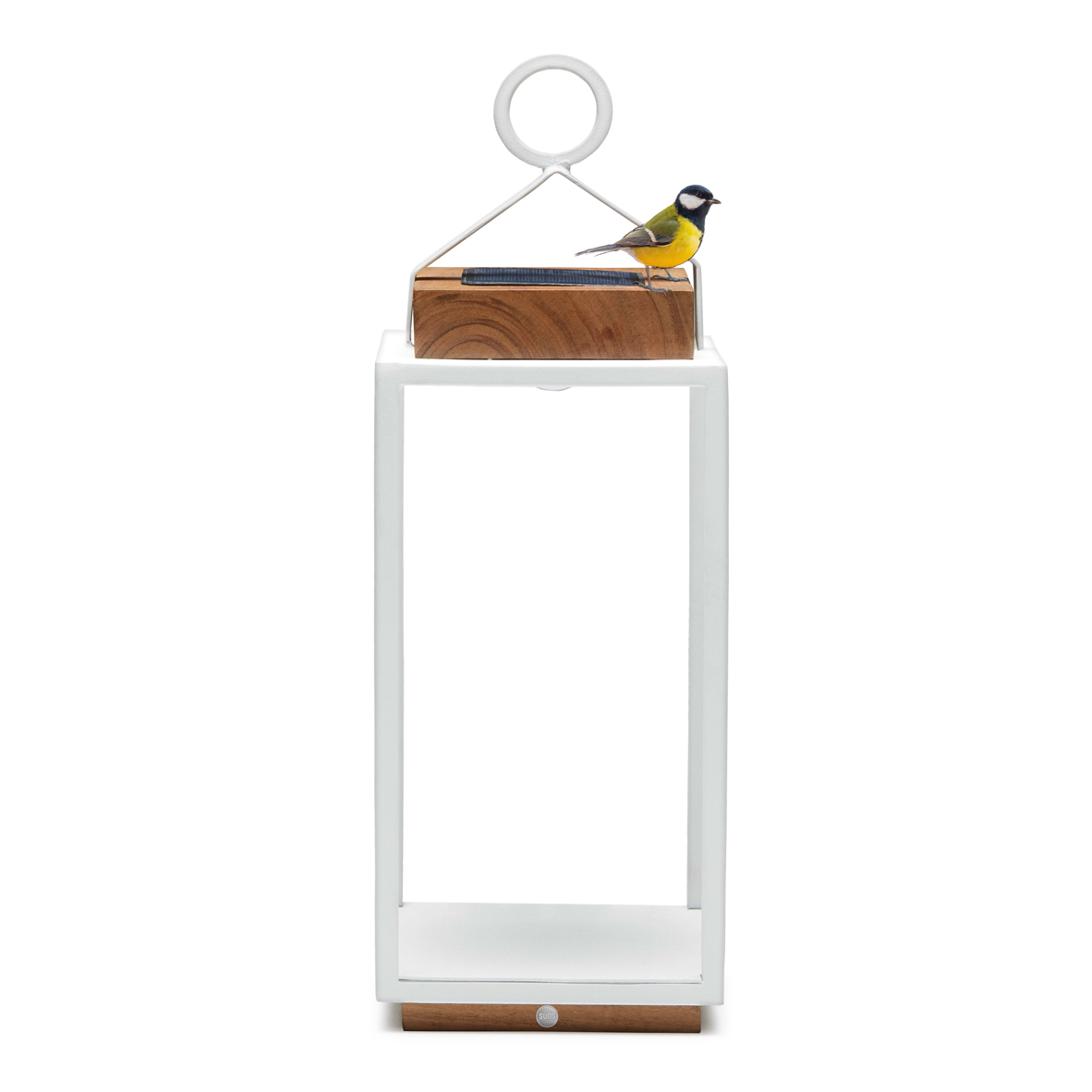 Suns Mrs. Solar Coco M Teak Matt White Tuinlantaarn op zonne-energie