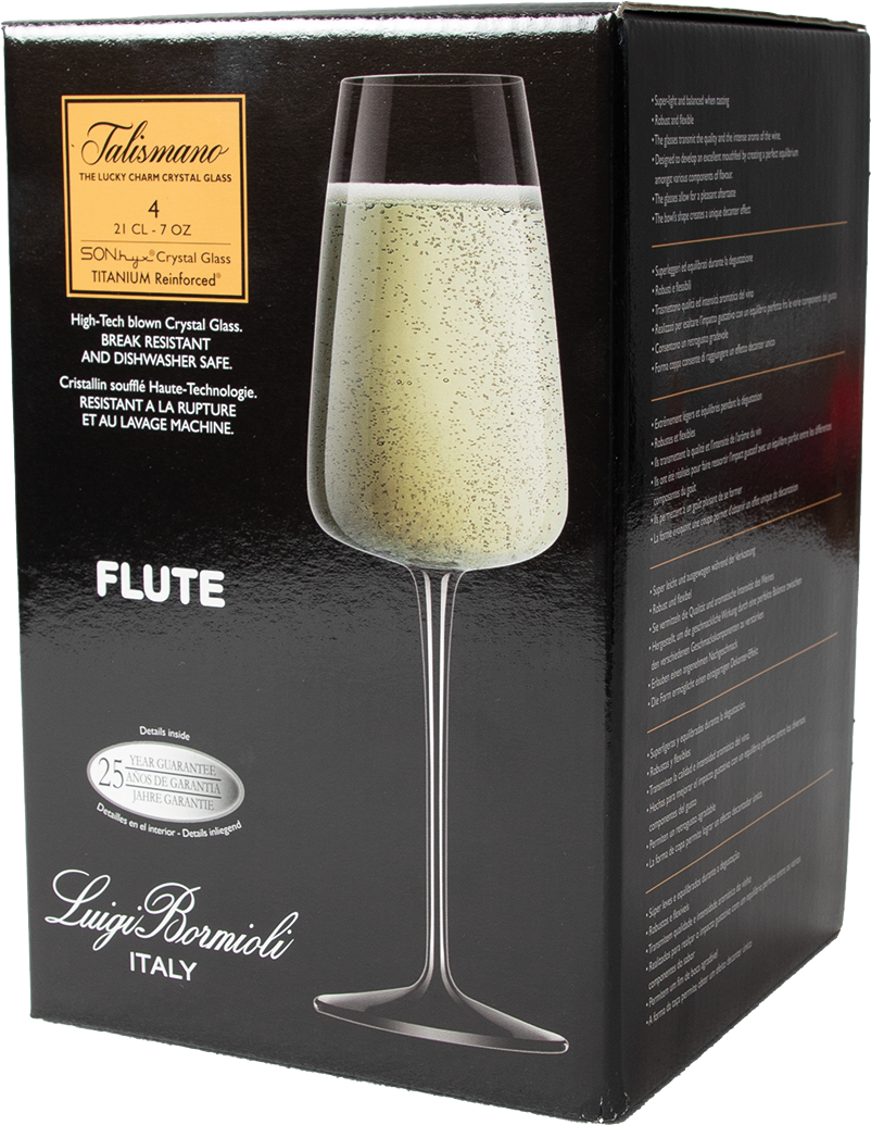 Luigi Bormioli Champagneglas Talismano set 4 stuks - 21cl