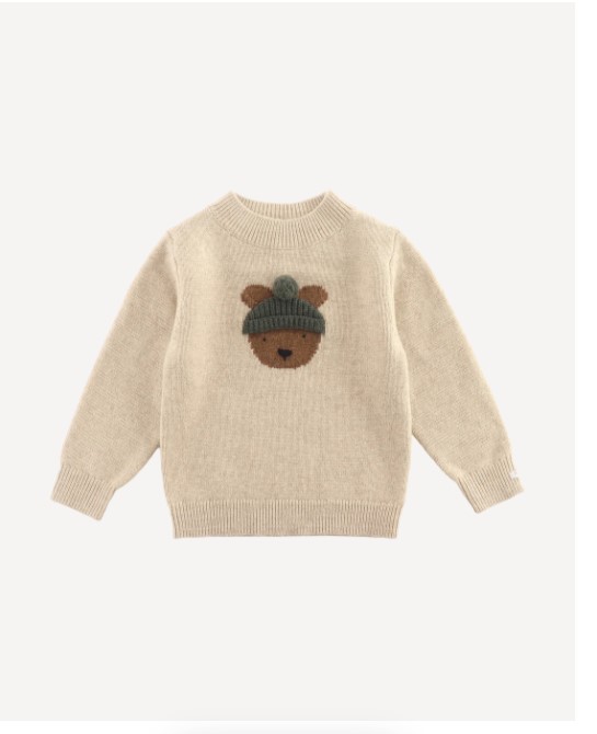 Donsje Sweater Denn Merino Wool Bear Biscotti Melange
