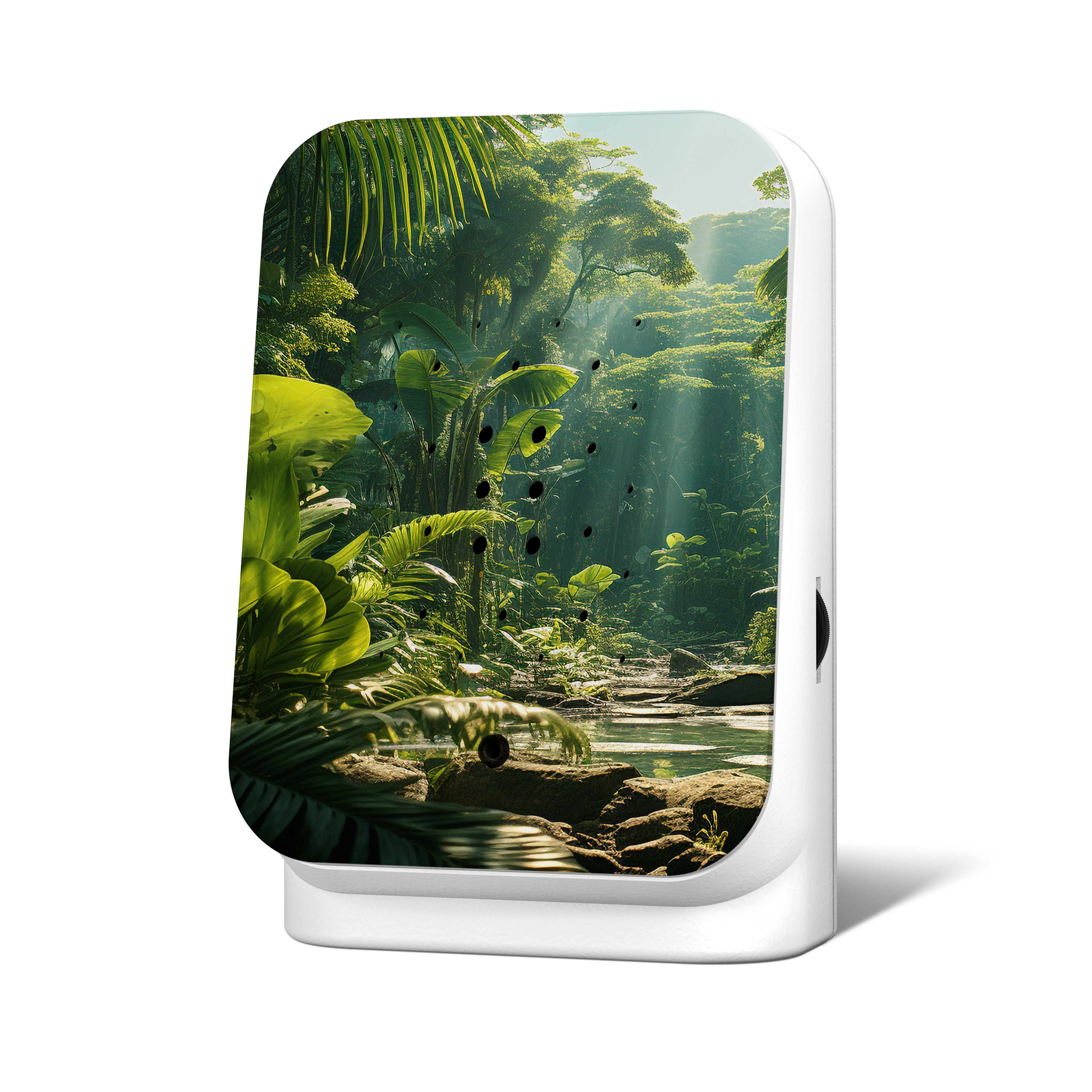 Relaxound Junglebox Maliau - Box met Junglegeluiden 2 min. - 8x4.7x12.2 cm - met Bewegingssensor - Oplaadbaar via USB-C (incl.) - Wit/Design
