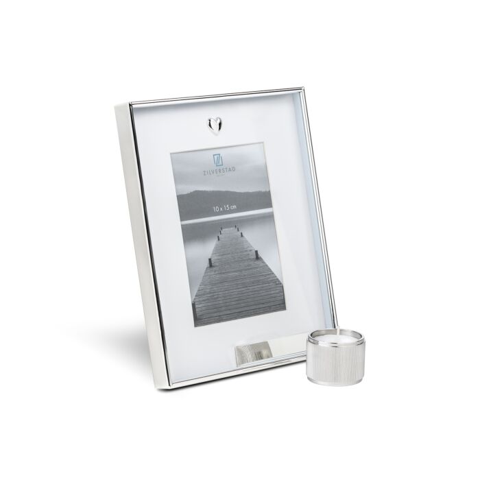 Zilverstad Fotokader 10x15 cm met Theelichthouder