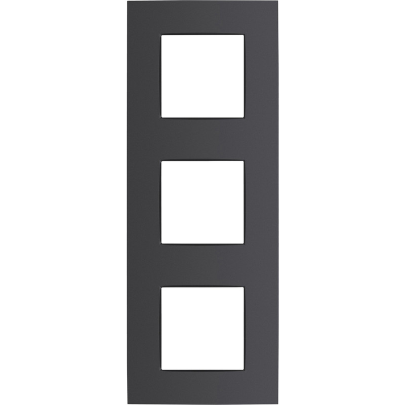 Niko Intense Afdekplaat Drievoudig Verticaal 60 mm Antraciet