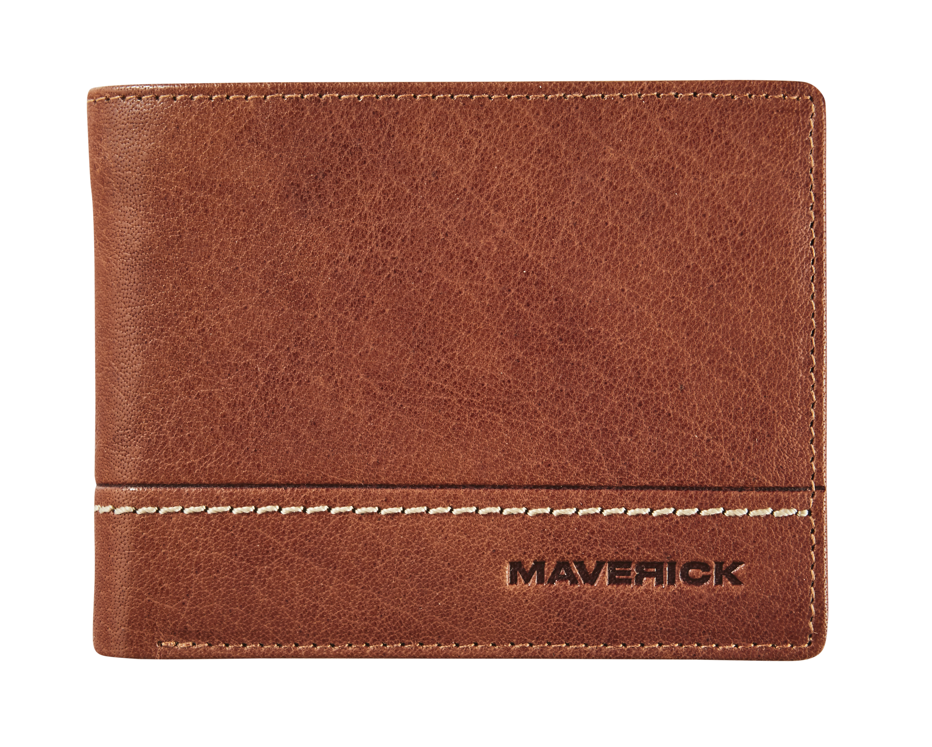 Maverick Billfold Heren Rough Gear Cognac - Leder - RFID