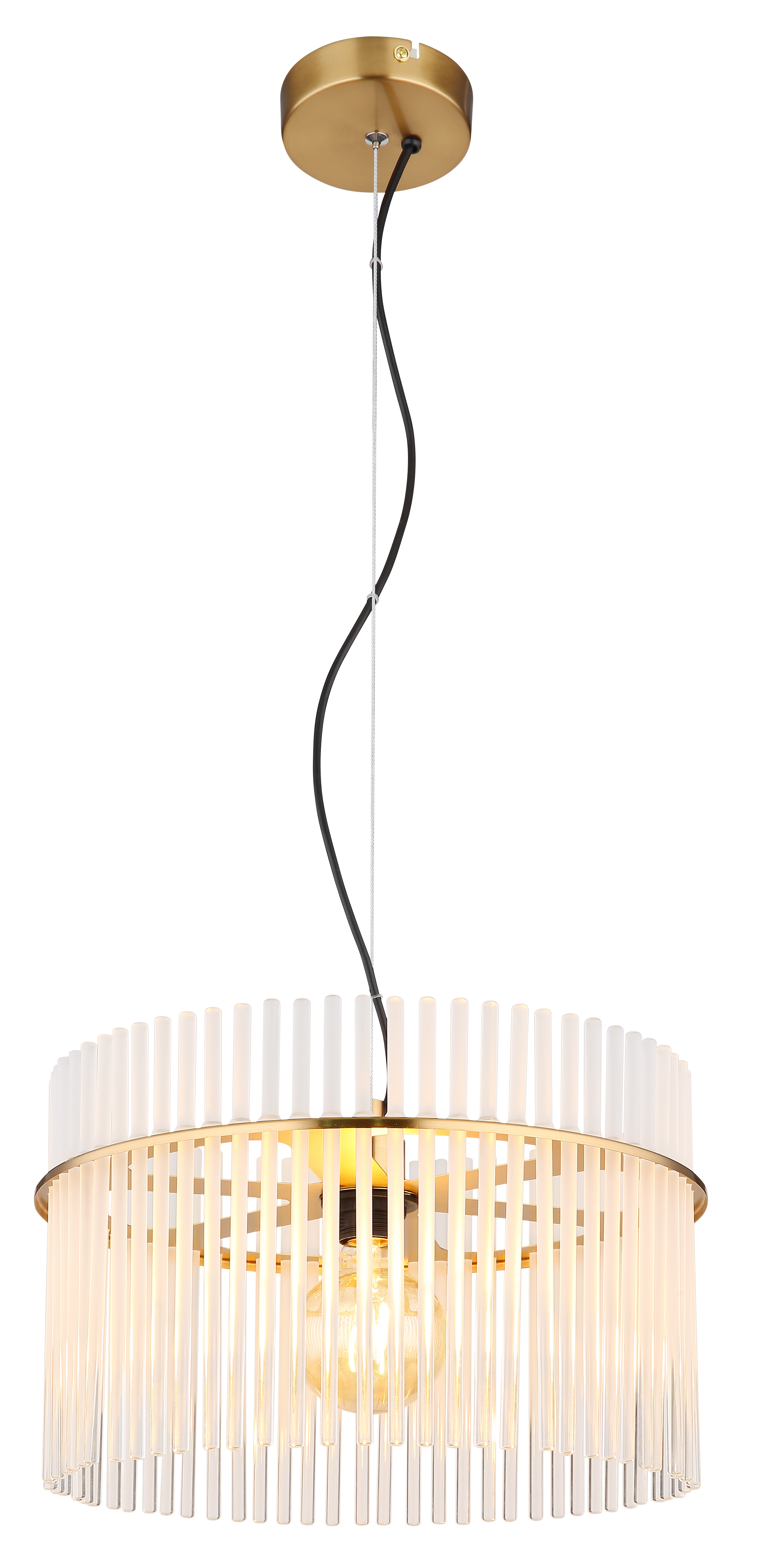 Globo Gorley Hanglamp Goud Mat met Opalen Staven 1x E27