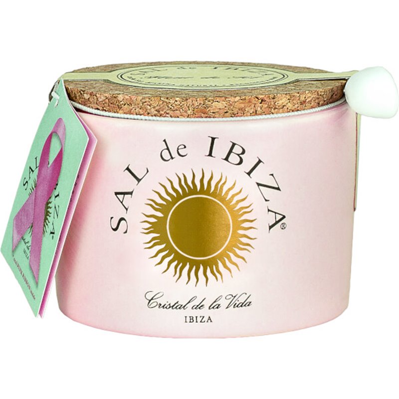 Sal de Ibiza Fleur de Sel Pink Ribbon 150g - Keramische Pot