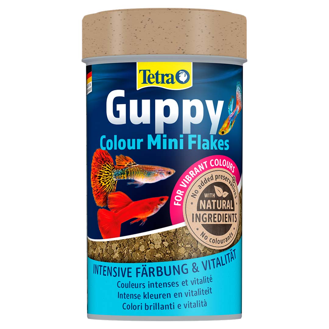 Tetra Guppy Colour 100 ml Minivlokken Compleet Voeder voor Alle Soorten Guppen