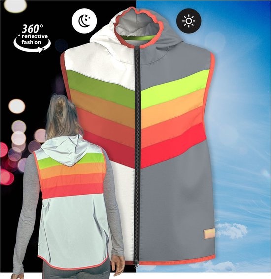 GoFluo Fluohesje Darkflow Grey Reflective XXL