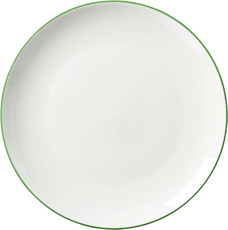 Ritzenhoff & Breker Plat Bord Adela Wit/Groen 26.5cm - Porselein