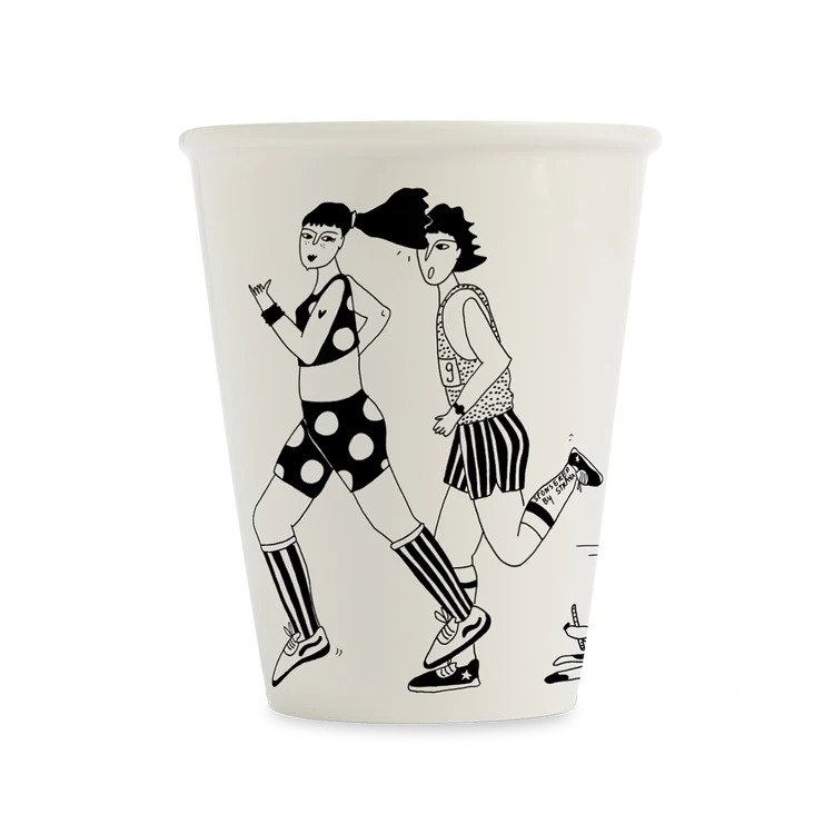 Helen B Beker Running For Life 220ml - Porselein - 8x9.5 cm