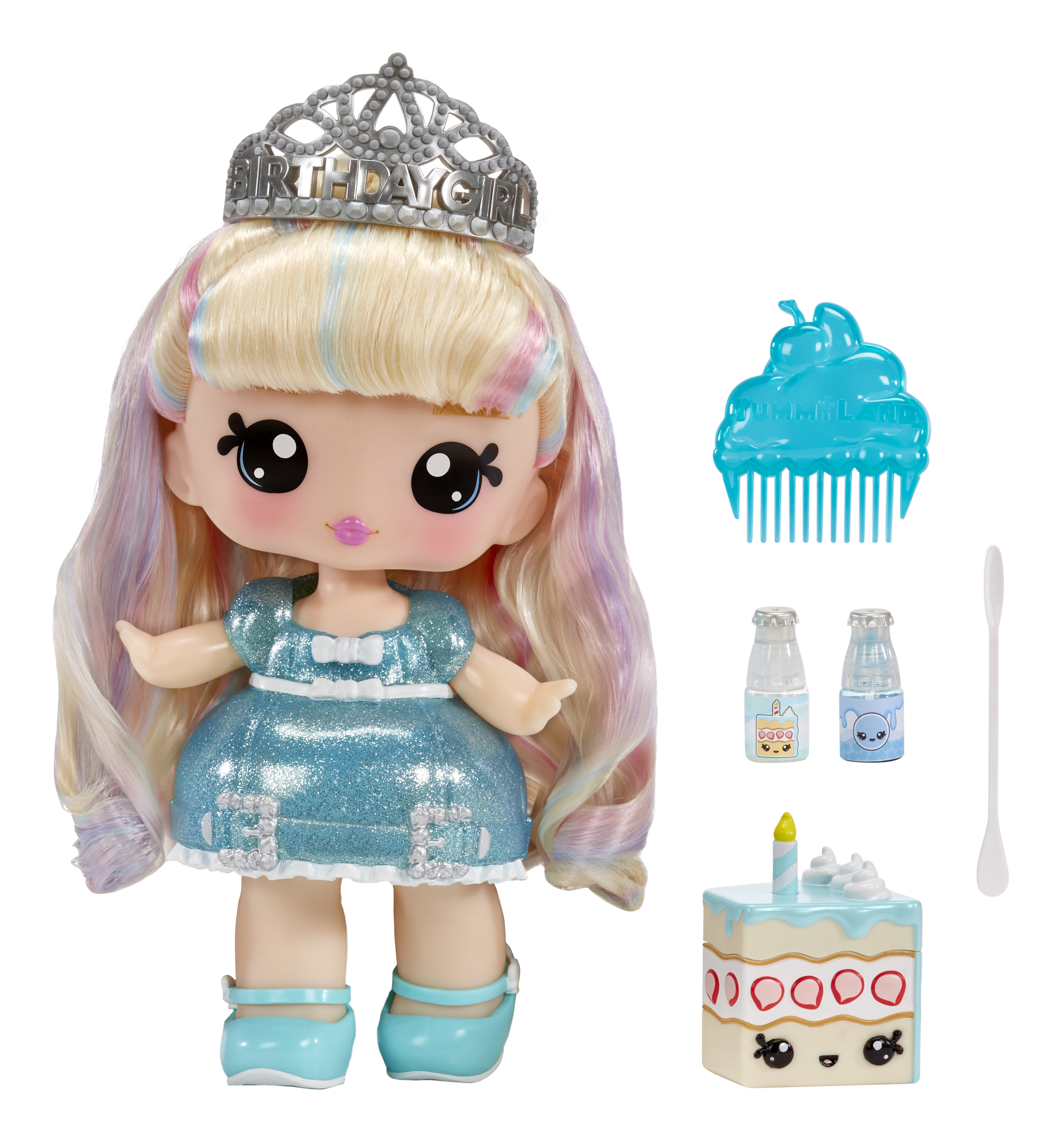 Yummiland Lipgloss Large Doll Callie Birthday Cake + Lipgloss Pet