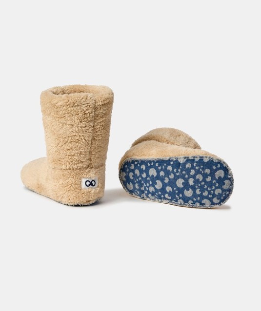 Woody Pantoffels Fluffy Adults 127 Beige maat 40-43