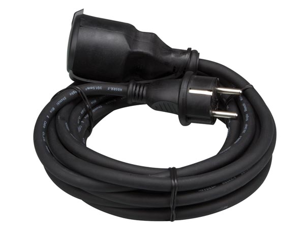 Perel Verlengkabel Rubber 5 meter 3G2.5 mm IP44