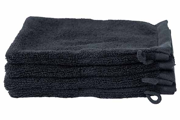 Billyn Washand Puur 16x21 cm Katoen Antraciet 4 stuks