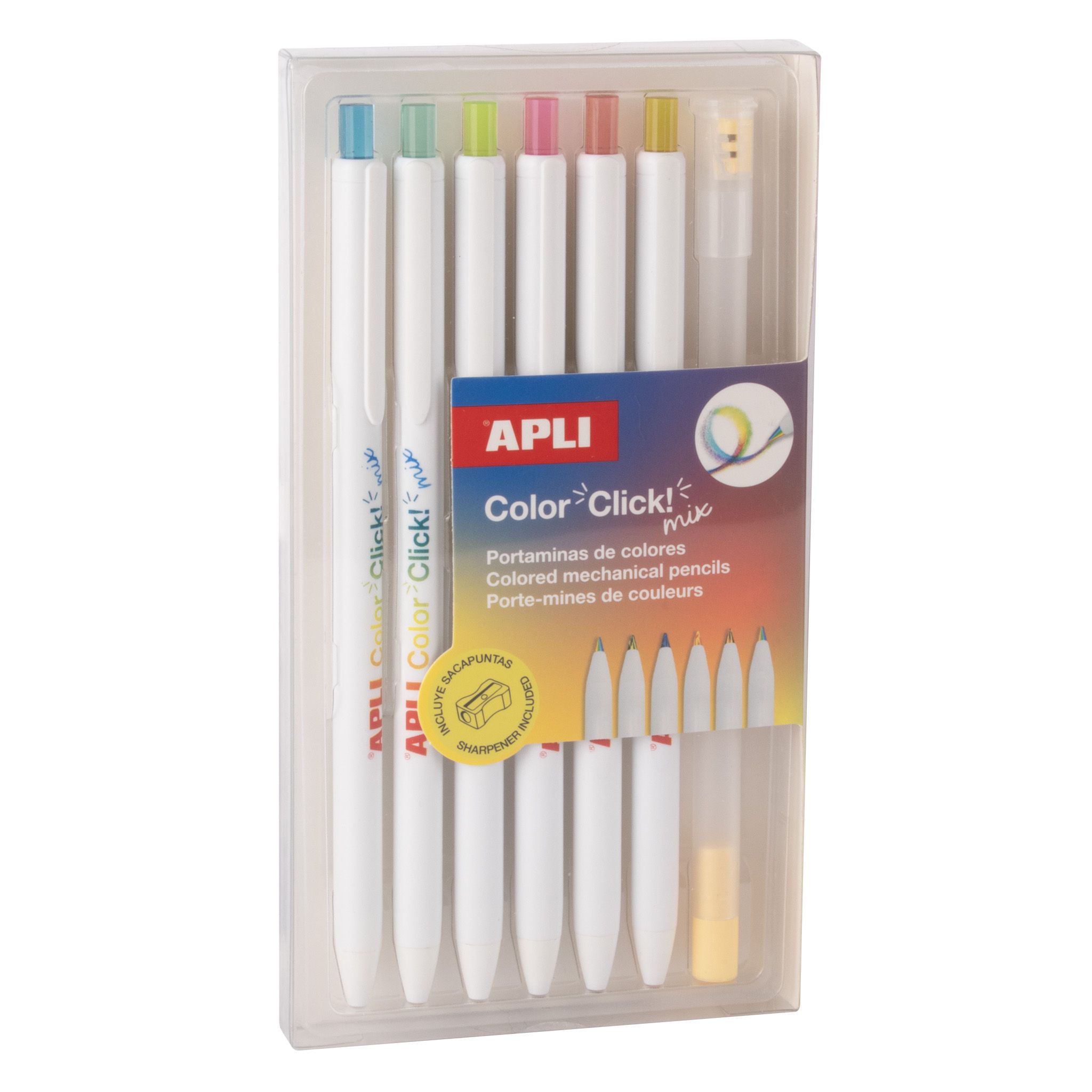 Apli Color Click Mix Kleurpotloden 6 stuks