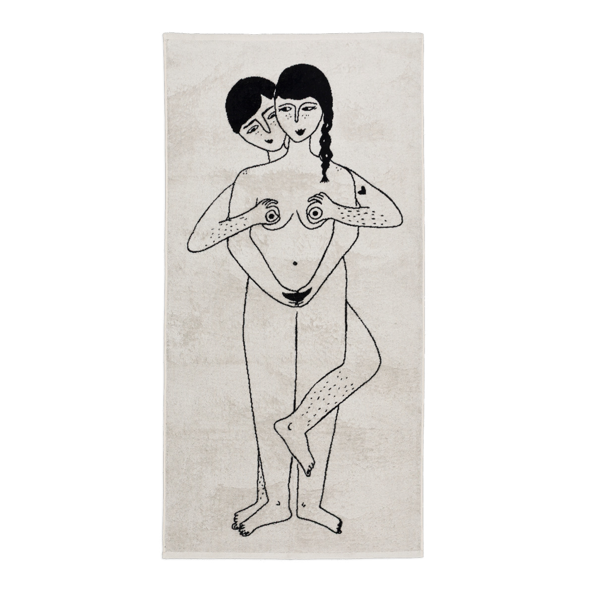 Helen B Badhanddoek Faces Everywhere 70x140 cm - Katoen