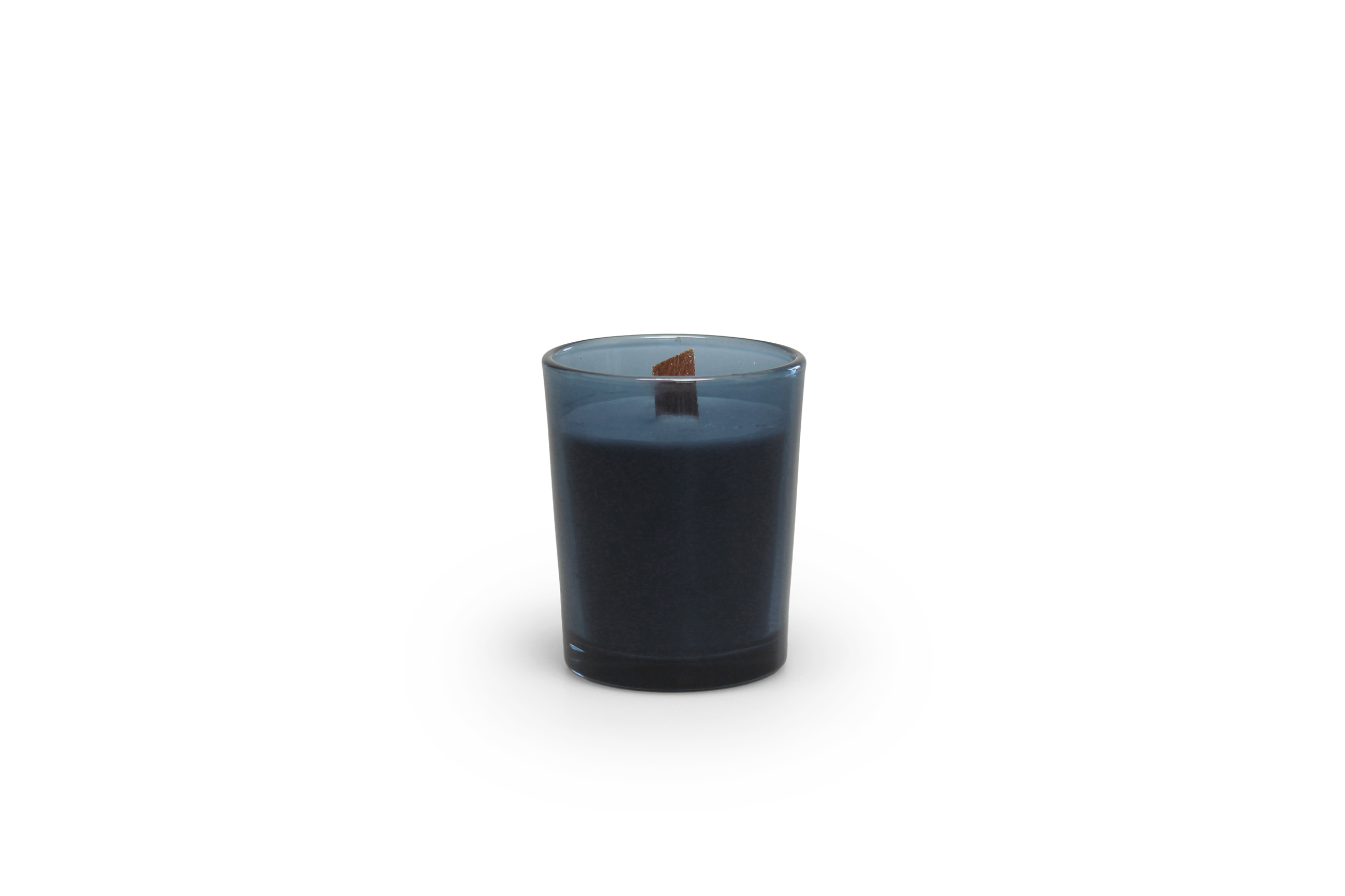 Objects Geurkaars Mini Houten Wiek Silver Blue Sea Salt-Sage 6.2x5.2 cm